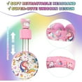 thumbnail image 6 of TCJJ Unicorn Headphones for Girls Kids for School, Kids Bluetooth Headphones with Microphone & 3.5mm Jack, Teens Toddlers Wireless Headphones with Adjustable Headband for Tablet/PC, 6 of 7