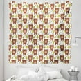 thumbnail image 1 of Forest Friends Tapestry, Simple Pattern of Bear and Leaves, Fabric Wall Hanging Decor for Bedroom Living Room Dorm, 5 Sizes, Redwood Yellow Green, by Ambesonne, 1 of 1