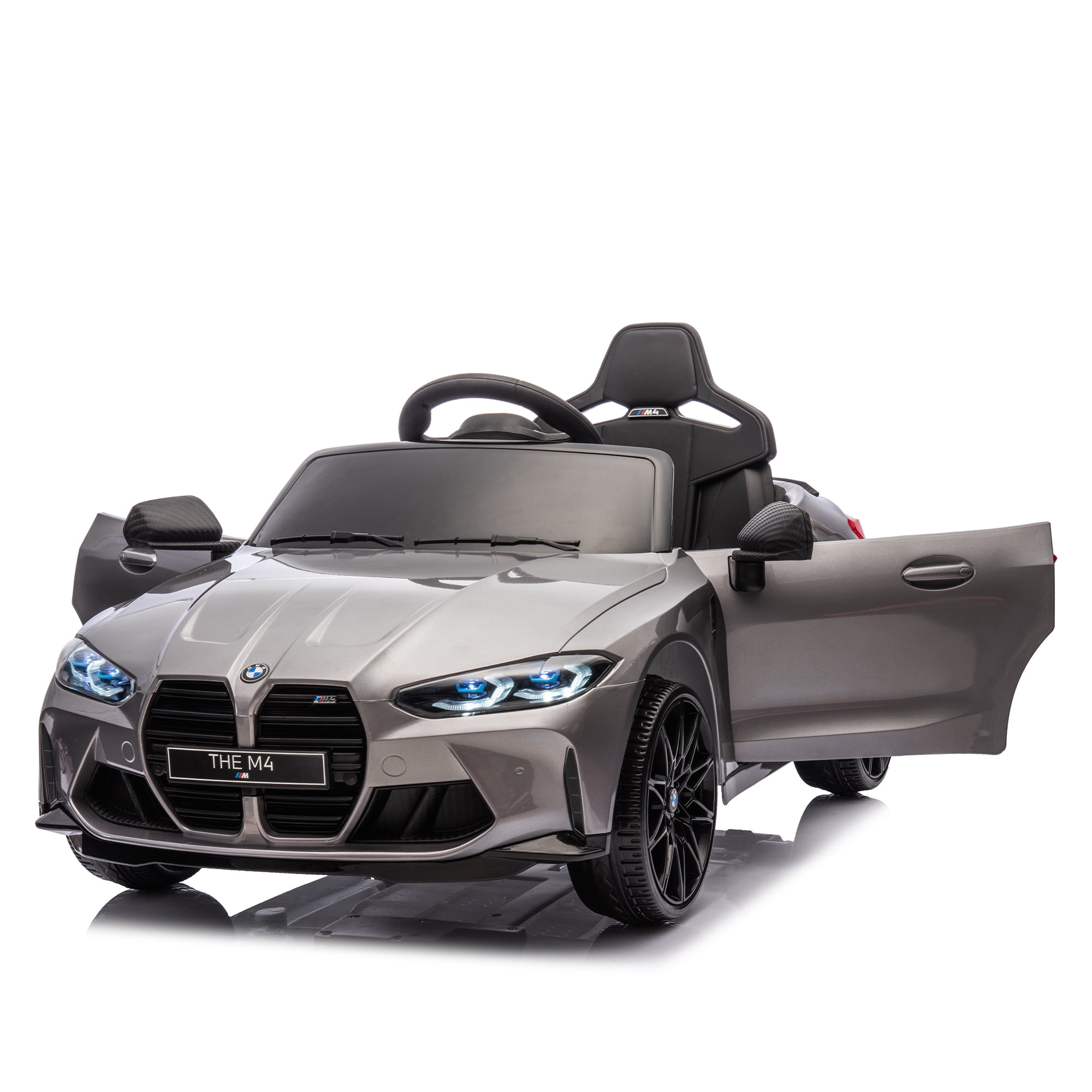 12V Kids Ride on Toy Car Authorized by BMW M4, Kids Electric Car W/Parents Remote Control , Silver