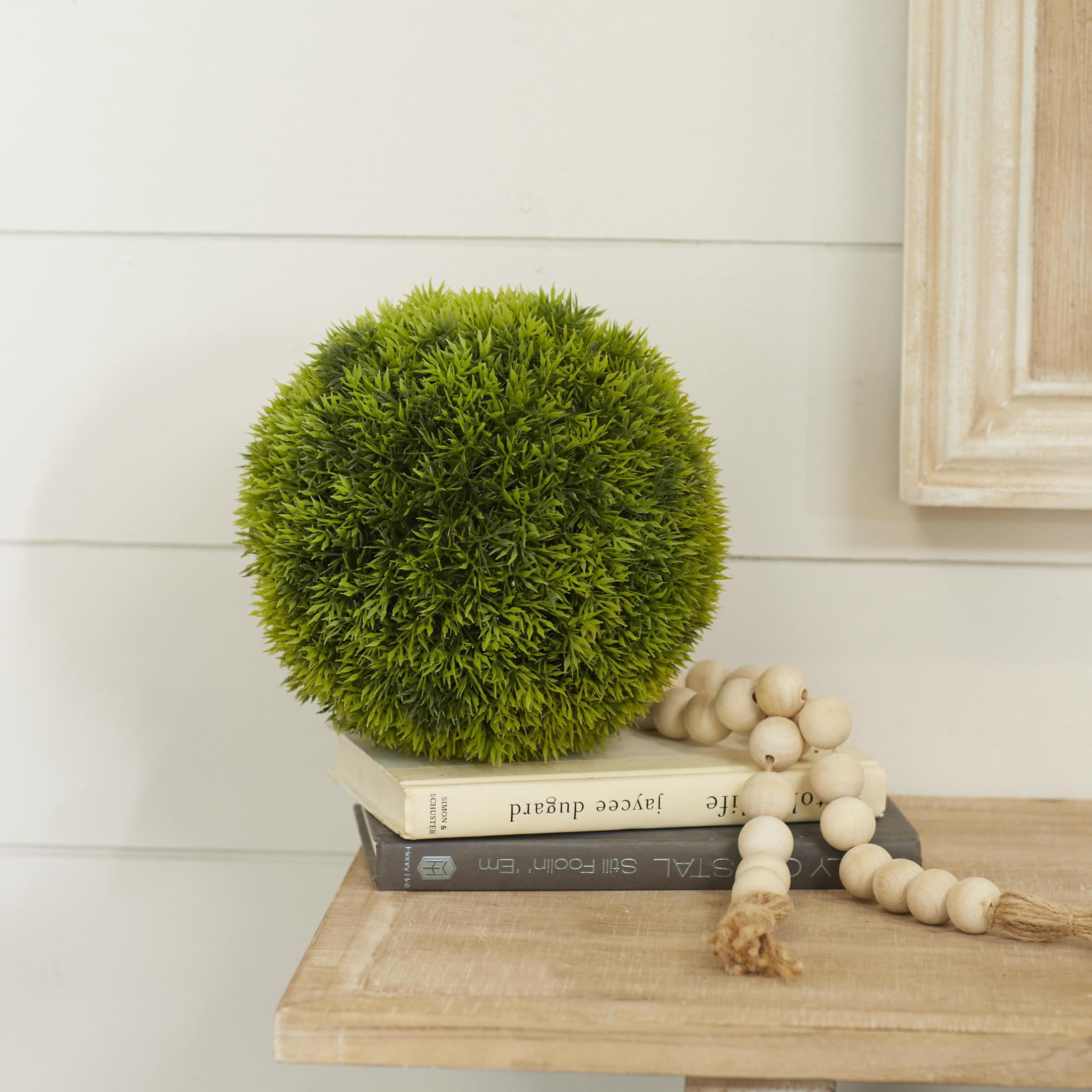 9" Round Topiary Artificial Foliage Ball, by CosmoLiving by Cosmopolitan