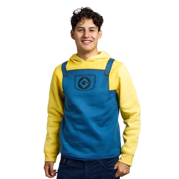 Minions Bob Cosplay Hoodie with Puff Pocket for Men-XXL