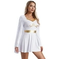 thumbnail image 5 of Zaldita Womens Ancient Roman Chiffon Cape Dress Halloween Roman Princess Dress Up Costume Movie Roles Dress White S, 5 of 7