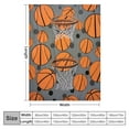 thumbnail image 4 of JEUXUS  Basketball Blanket Funny Basketballs Sports Balls on Gray Throw Blankets, Basketball Bedding Room Decor for Boys Girls, Basketball Gifts Warm Soft Fluffy Cozy Flannel Plush Blanket, 4 of 6