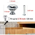thumbnail image 4 of Ustris 12 Pack Drawer Knobs Diamond Shaped Crystal Glass 30mm Cabinet Knobs Pull Handles (Silver), 4 of 9