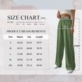 thumbnail image 3 of SWQZVT Womens Linen Pants Wide Leg Pants Casual High Waisted Straight Long Trousers Fashion Palazzo Slacks Lightweight Pants, 3 of 9