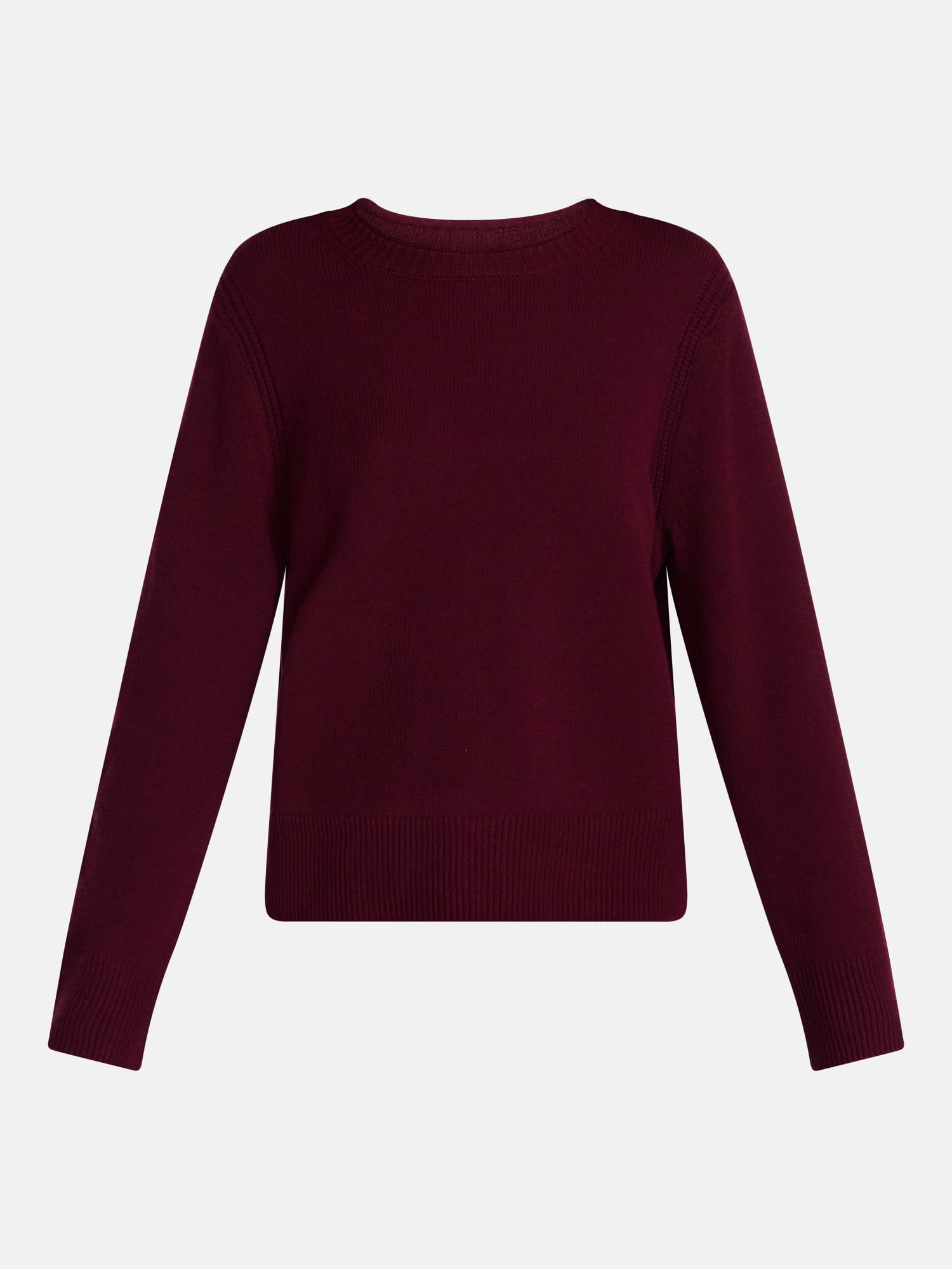 Scenario Women's and Women's Plus Cozy Crewneck Sweater with Long Sleeves, Sizes XS-4X
