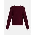 thumbnail image 6 of Scenario Women's and Women's Plus Cozy Crewneck Sweater with Long Sleeves, Sizes XS-4X, 6 of 6