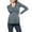 Dark Gray, variant on Womens Breastfeeding Long Sleeve Shirt Pleated Wrap V Neck Slim Fit Tunic Nursing Pullover Stretch Solid Color Lactation Tops