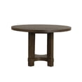 thumbnail image 3 of Benjara Cora 48" Dining Table- Round Rubberwood Frame- Brown Ash Veneer, 3 of 9