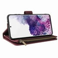 thumbnail image 2 of Galaxy S21 Wallet Case, Dteck Soft Leather Zipper Wallet Case Magnetic Buckle Horizontal Flip Cover with 5 Card Slots/Photo Pocks for Samsung Galaxy S21, Winered, 2 of 6