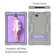 thumbnail image 4 of Goldcherry for RCA Viking Pro Case/ Rca Atlas Pro Hybrid Shockproof Anti-Impact Cover Built in Kickstand For RCA 10 Viking Pro RCt6a03w13 10.1" / Rca Atlas Pro 10.1" Rct6B06 P23H(Gray+Purple), 4 of 7