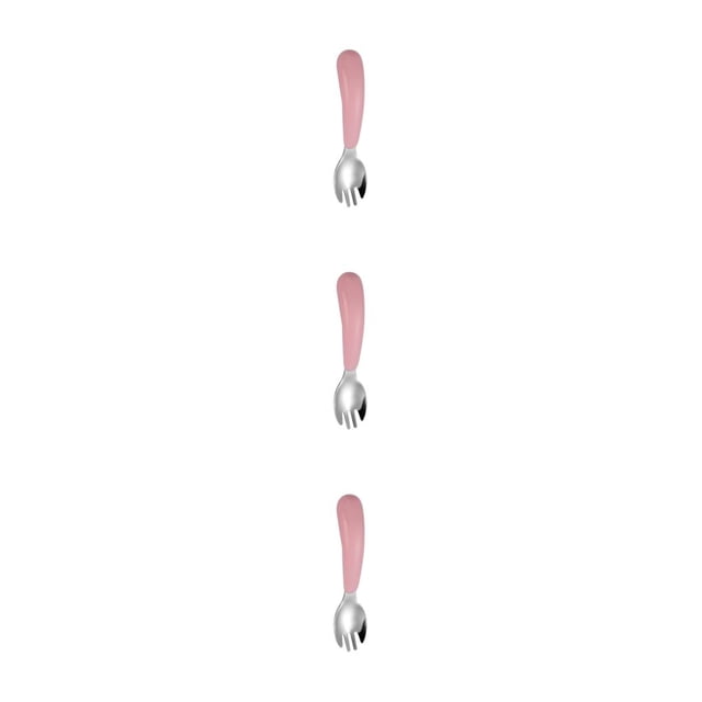 Wosthever Vajilla de acero inoxidable para niños, cuchara, tenedor, compartimento en forma de cuenco para bebé, juego de cubiertos, Type1 NO1