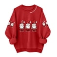 thumbnail image 2 of Hipattires Womens Christmas Sweatshirts , Womens Christmas Clothes , Graphic Loose Fashion Long Sleeve ， Red, 2 of 4