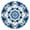 Indigo Tie Dye, variant on Black White Tie Dye Mandala Pattern Round Fitted Tablecloth with Elastic Edge,Dining Table Cover Waterproof,Outdoor Round Tablecloth for Camping,Dining,Indoor and Outdoor
