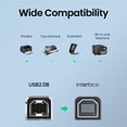 thumbnail image 3 of USB A to USB B 2.0 Printer Cable 1m/2m/3m USB Type C To USB B Cable For PC Canon Epson HP Printer Cord Scanner USB Printer Cable, 3 of 6