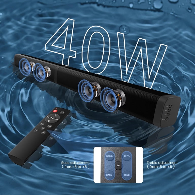 2 in 1 Separable Sound Bar for Smart TV with Subwoofer, Bluetooth