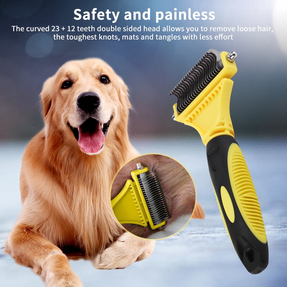 FAGINEY Stainless Steel Pet Dematting Comb Professional Dogs Cats Hair
