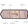thumbnail image 4 of Travel Jewelry Organizer Case, Foldable Jewelry Roll, for Journey-Rings Necklaces Earrings Bracelets, 5.5x6.1inch, 4 of 12