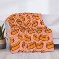 thumbnail image 3 of Fotbe Cartoon Hot Dog Manta de Franela con Estampado, Manta Ultrasuave para Cama, Sofá, Auto, Hipoalergénica y Antibolitas-60"x50", 3 of 6