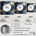 thumbnail image 4 of Designart "Cerulean Geode Depths III" Abstract Marble Blue Large Square Mirror - Square Bedroom Mirror Printed Wall Decor - Modern Square Printed Wall Mirror Art, 4 of 5