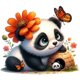 thumbnail image 1 of 5D DIY Taladro Panda Kit Del Arte 30x30cm, 1 of 9