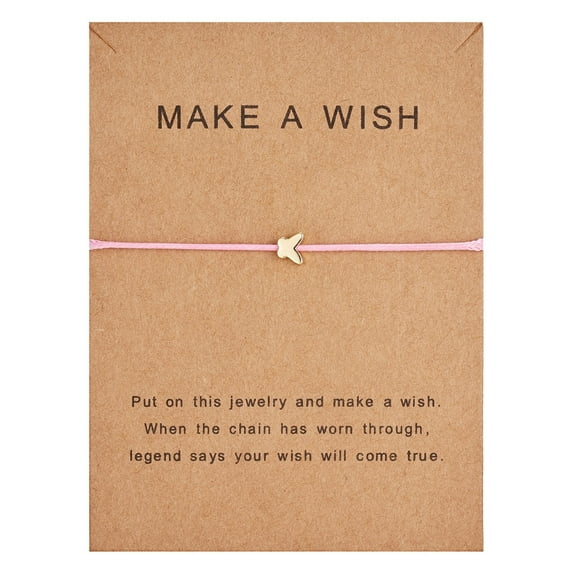 SUSHANG Women'S Butterfly Bracelet Charm Bracelets for Women Gold Love Star Wish Blessing Card Woven Bracelet Friendship Bracelets Fashion Jewelry Gift