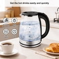 thumbnail image 6 of Electric Kettle Water Boiler, 1.8L Electric Tea Kettle, Wide Opening Hot Water Boiler with LED Light, Auto Shut-Off & Boil Dry Protection, Glass Black, 6 of 11