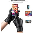 thumbnail image 5 of Womens Winter Leather Touchscreen Texting Warm Driving Lambskin Pure Genuine leather Gloves, 5 of 7
