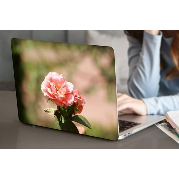 KSK KAISHEK Hard Shell Case Compatible Newest MacBook Pro 15"( Touch Bar, 2019 - 2016) + Black Keyboard Cover Model A1990/A1707 Rose series 0282