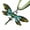 Green, variant on Vintage Dragonfly Pendant Necklace 925 Silver Chain Turquoise Women Jewelry-Blue
