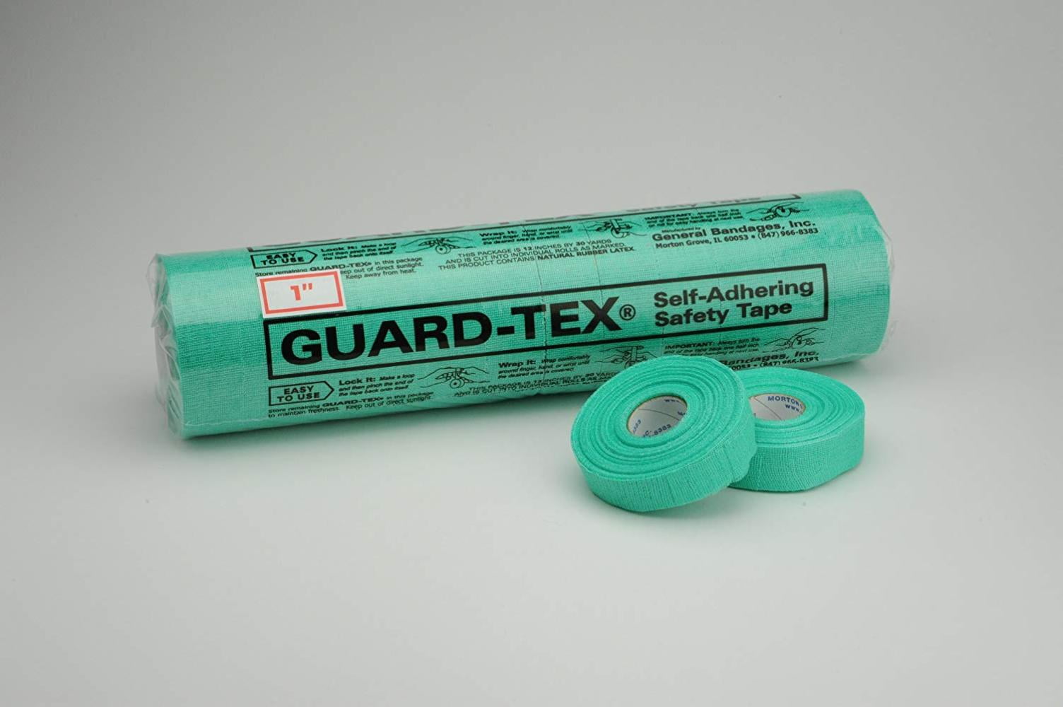 GuardTex Finger Safety Tape (12 Rolls), 1", Green, Prevents