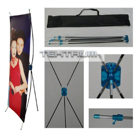 NEW 24"x63" TRIPOD X BANNER STAND (SINGLE-PIECE DESIGN) FOR TRADE SHOW/STORE DISPLAY (TD-ZL3-H)