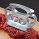 thumbnail image 5 of Mazo ablandador de carne de aleación de zinc y aluminio | Utensilio de cocina plateado para carnes y aves | Mango anular ergonómico | Herramienta para ablandar carne, apta para uso alimentario, 5 of 6