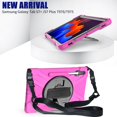 thumbnail image 6 of Dteck Case for Samsung Galaxy S7 11" SM-T870/T875 2020 Released 11-inch,360 Rotatable Kickstand Rubber Heavy Duty Shockproof Protective Cover with Adjustable Hand/Shoulder Strap,Rose, 6 of 8