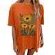 thumbnail image 4 of Faldas Cortas para Mujeres, Impresión de Flores Casual Oversized Camiseta de Manga Corta Top Hecho de 95% Poliéster 5% Spandex para Primavera Verano, Falda Corta de Verano, 4 of 7