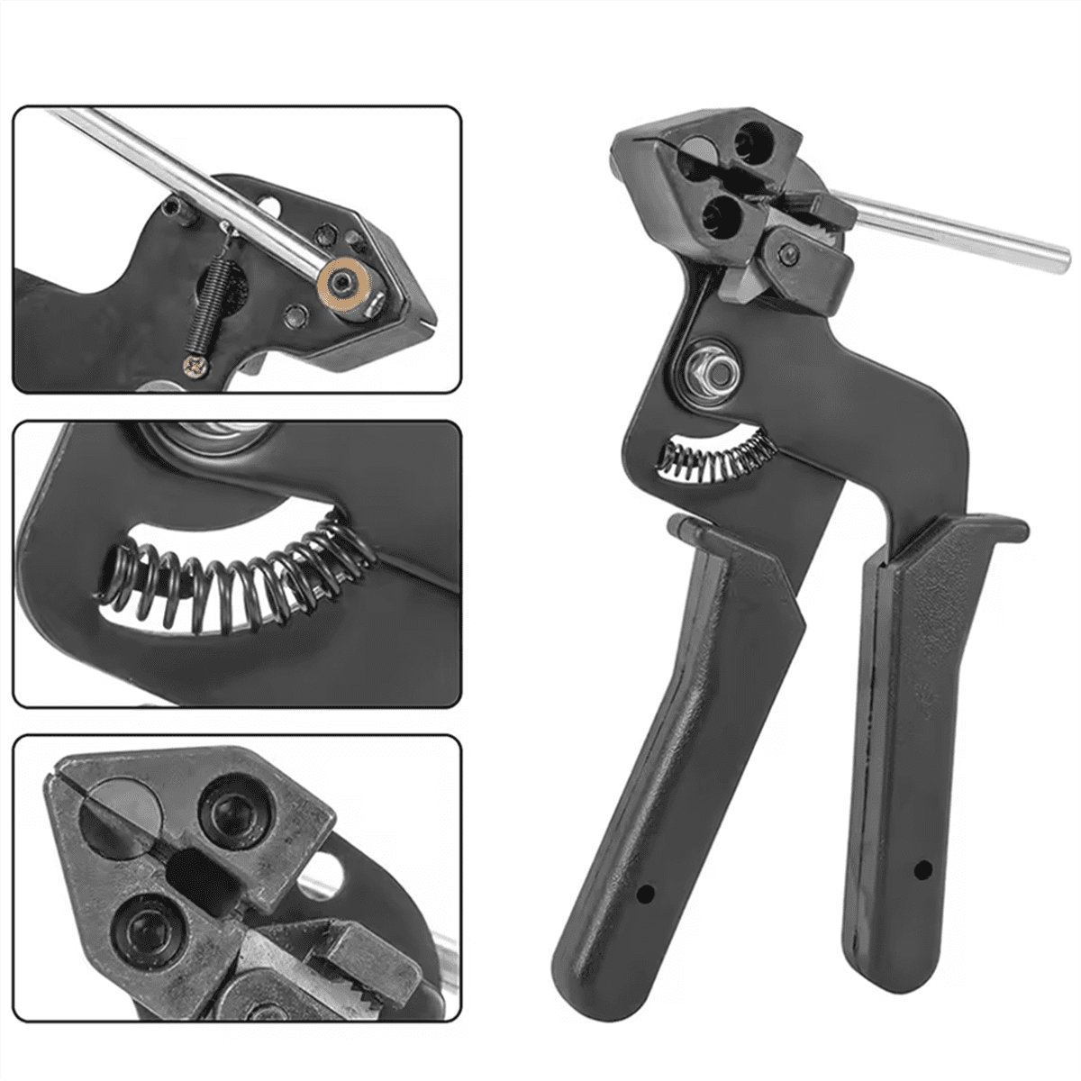 Self-Locking Tie Pliers Stainless Steel Tie Tools Manual Multi-Purpose Locking Cable Metal Tie Cable Bundle Tool,1 * Stainless steel cable tie pliers
