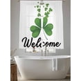 thumbnail image 5 of Happy St. Patrick's Day Sheer Curtains 72 Inch Length 2 Panels Set, Spring Lucky Green Shamrocks Voile Window Treatment Rod Pocket Curtains Sheers Drapes for Bedroom/Living Room/Kitchen 52"x72"x2, 5 of 7