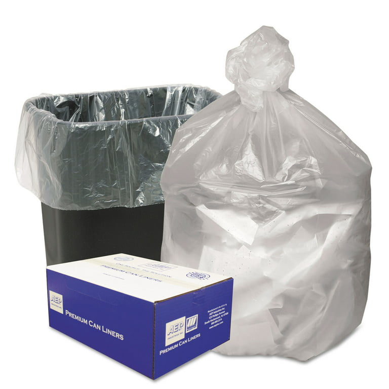 Commercial trash bags 15 gallon 24x33 8 mic case of 1000
