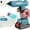 Blue, variant on Doulami Cordless Hot Glue Gun with 2000mAh Rechargeable Battery, Mini Glue Gun with 22 Glue Sticks for DIY Arts Crafts Working