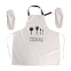 thumbnail image 1 of Delantal de cocina antiincrustante para el hogar + juego de fundas de cocina, herramienta de cocina (blanco), 1 of 1
