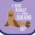 thumbnail image 4 of Inktastic I Just Really Like Sea Lions Ok Boys or Girls Baby Bib, 4 of 4
