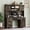 Gray, variant on MODERNLUXE Farmhouse Executive Desk with Hutch and Charging Station, Wood Home Office Computer Desk with 5 Drawers,Adjustable Shelves and Storage Cabinet, Workstation for Living Room,Rustic Gray