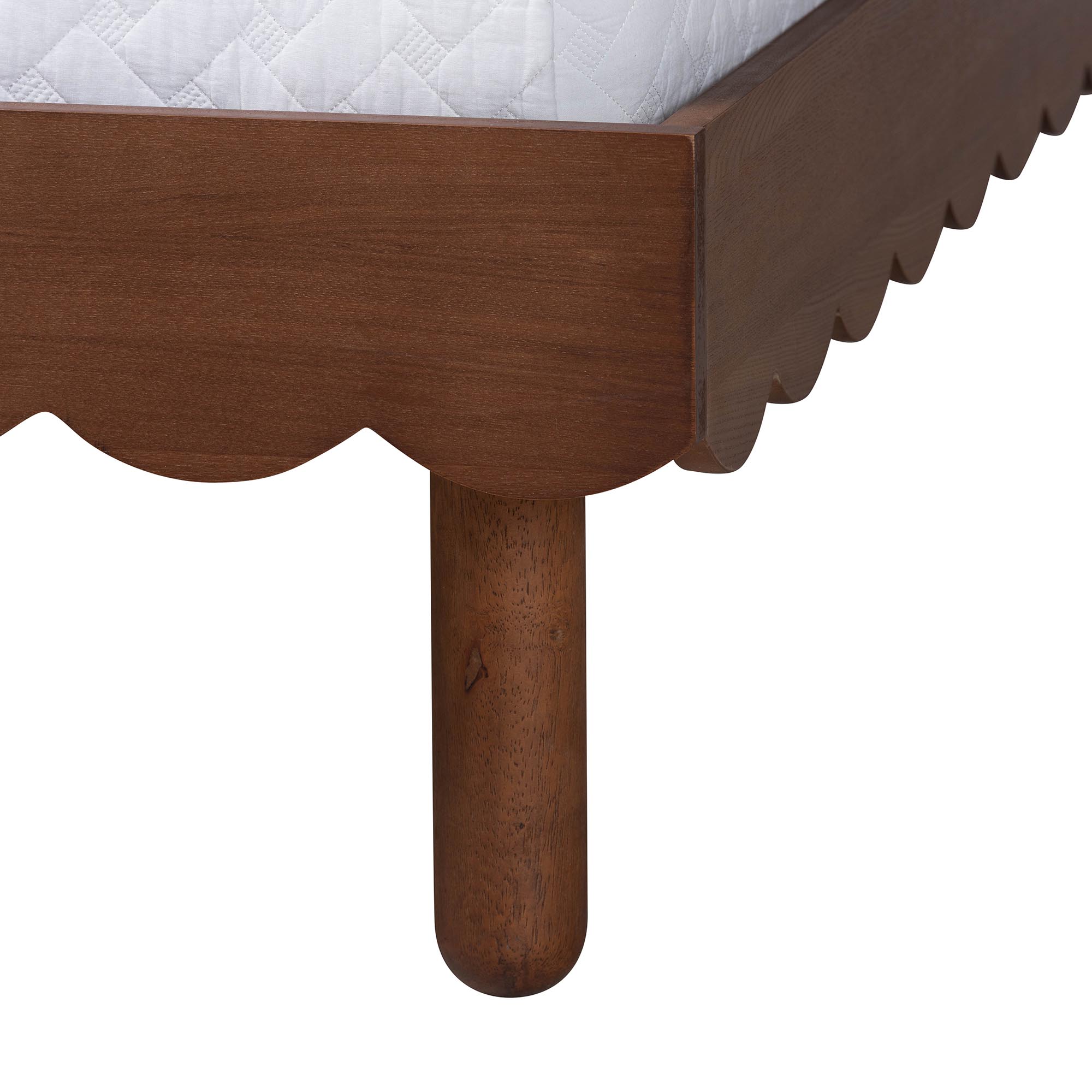 Baxton Studio Orianthe Modern Bed Frame, Queen, Walnut Brown