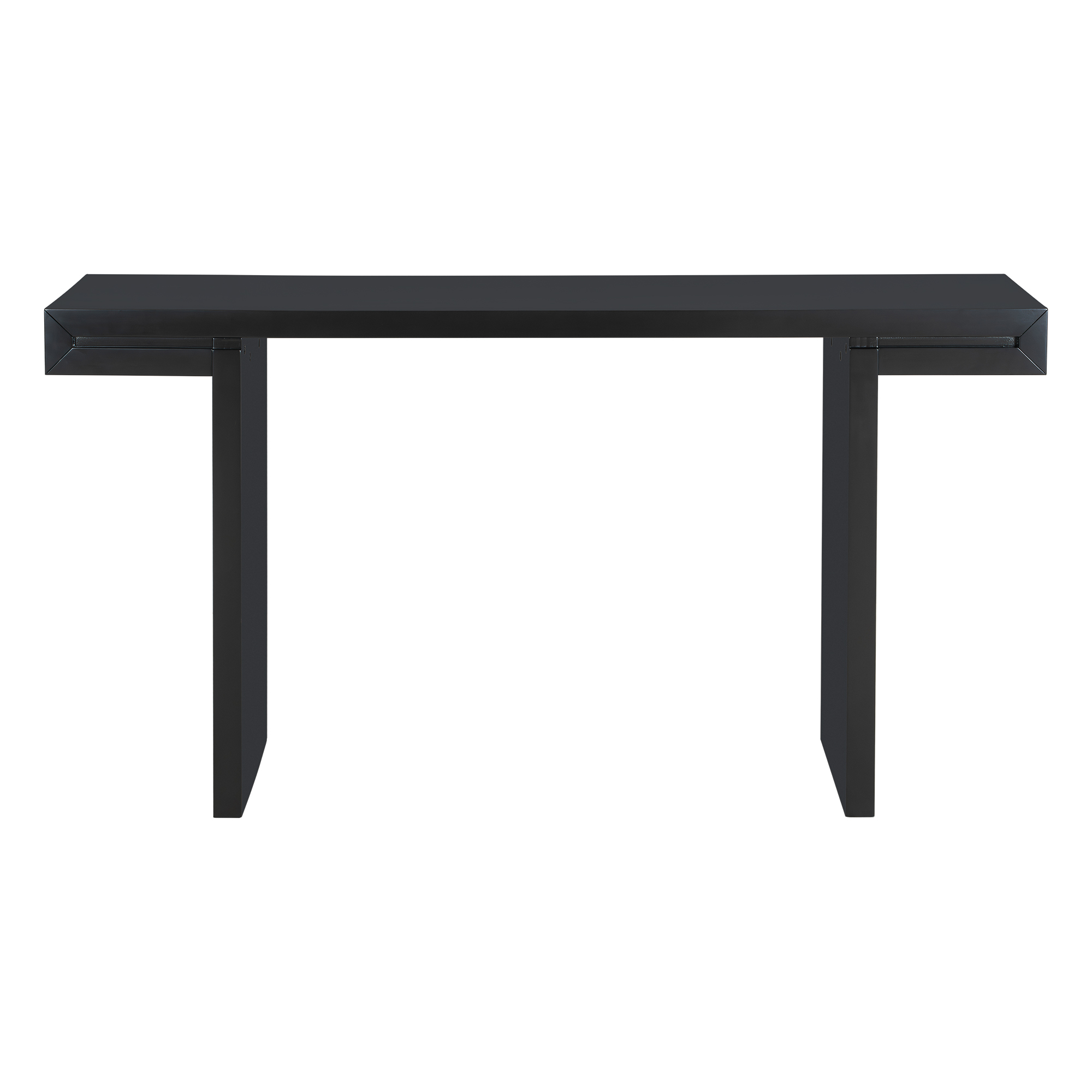 Euroco 60" Long Console Table, Modern Entryway Table with Adjustable Feet for Living Room, Hallway,Entryway,Foyer,Black