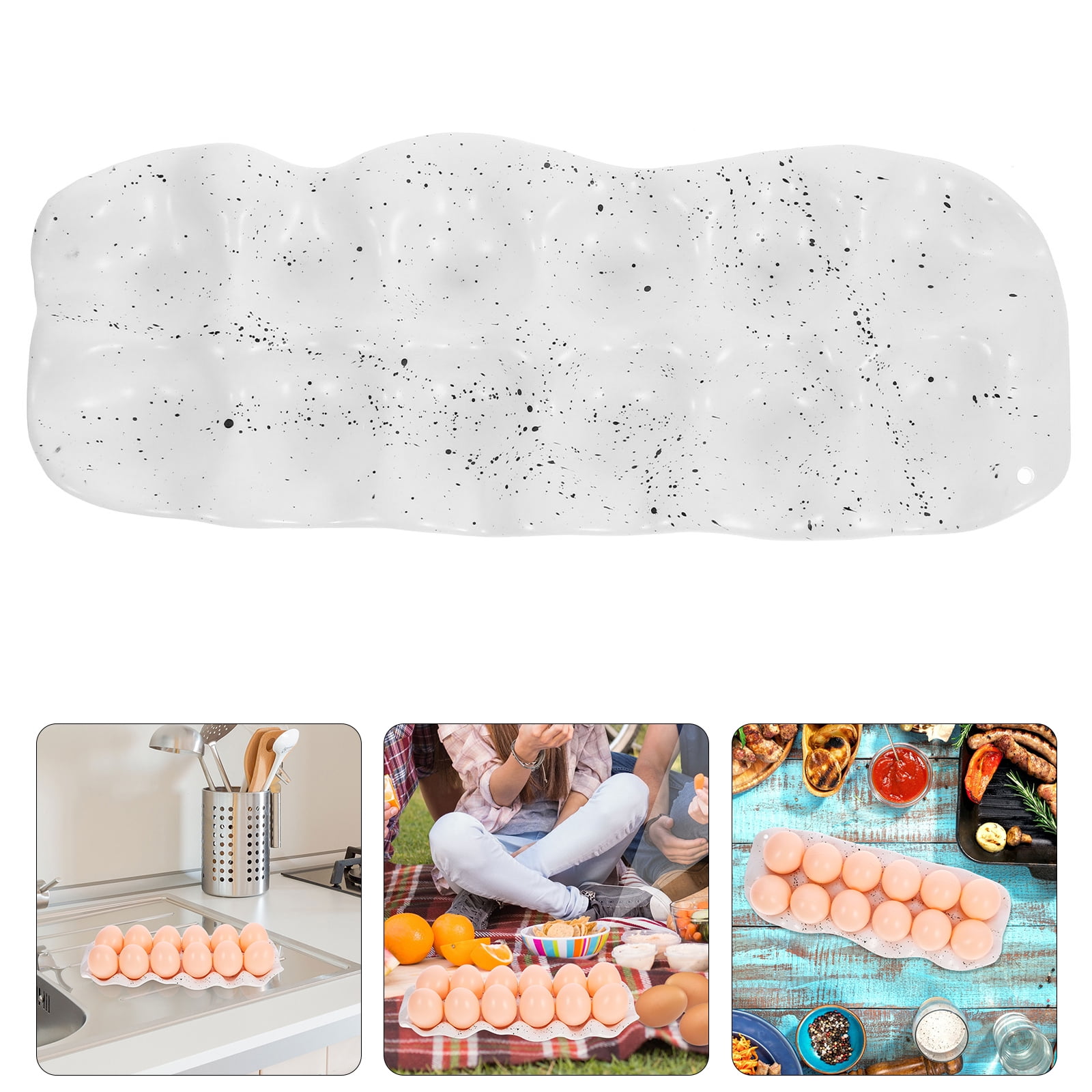 CTIRCHIU Ceramic Egg Holder Minimalist Style Organizer for Home Decor 1Set