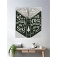 thumbnail image 2 of We Lose Ourselves In Books... Poster Wall Art, Modern Wall Decor For Living Room Bedroom, 12x18 UNFRAMED, 2 of 3