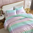 thumbnail image 6 of Betsey Johnson Pastel Ombre Purple & Blue & Green Full/Queen Duvet Cover Set, Soft Bedding with Shams, Machine Washable, 6 of 7