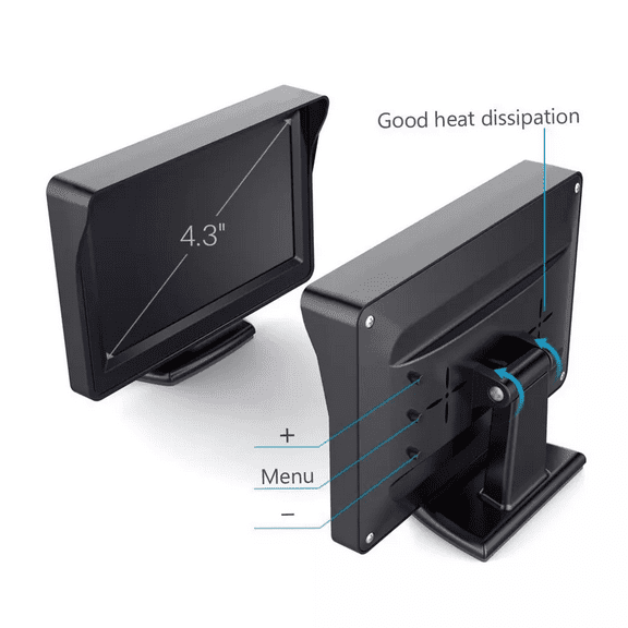 4.3" LCD Car Monitor Rear View Backup For Camera Reverse Parking HD Night Vision