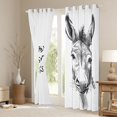 thumbnail image 3 of Erosebridal Sketch Donkey "Hello Sweet Cheeks" Print Curtains Pack of 2 (42x84 Each), Funny Farm Curtains Blackout for Kids Boys and Girls, 3 of 6