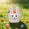 thumbnail image 5 of Home textile storage,Easter Basket For Toddler Woven Baby Easter Basket With Handle Empty Bunny Egg Basket For Girls Boys Kids, 5 of 8